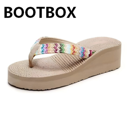 BOOTBOX Fashion Women Flip Flops Summer Beach Platform Slippers Casual Outside Wedges Sandals Summer Women Shoes